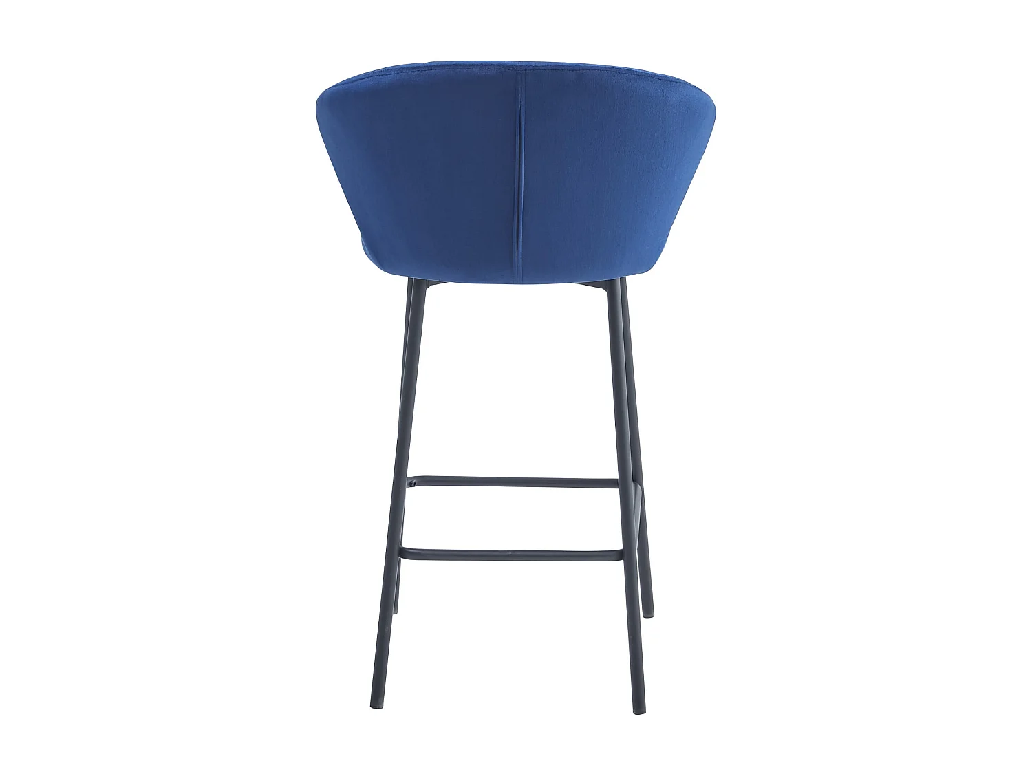 Tabouret de bar Valora GATTA, velours bleu marine, pieds noirs (x3)
