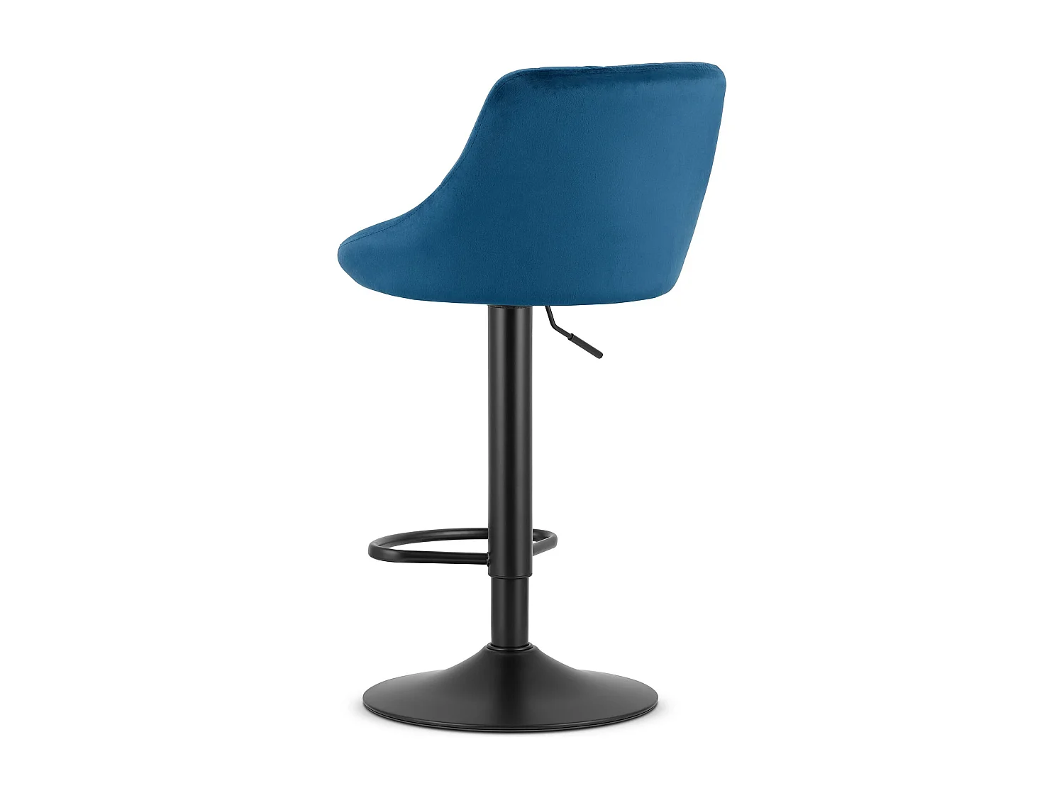 Tabouret pivotant Valora DAKA en velours bleu marine avec base noire
