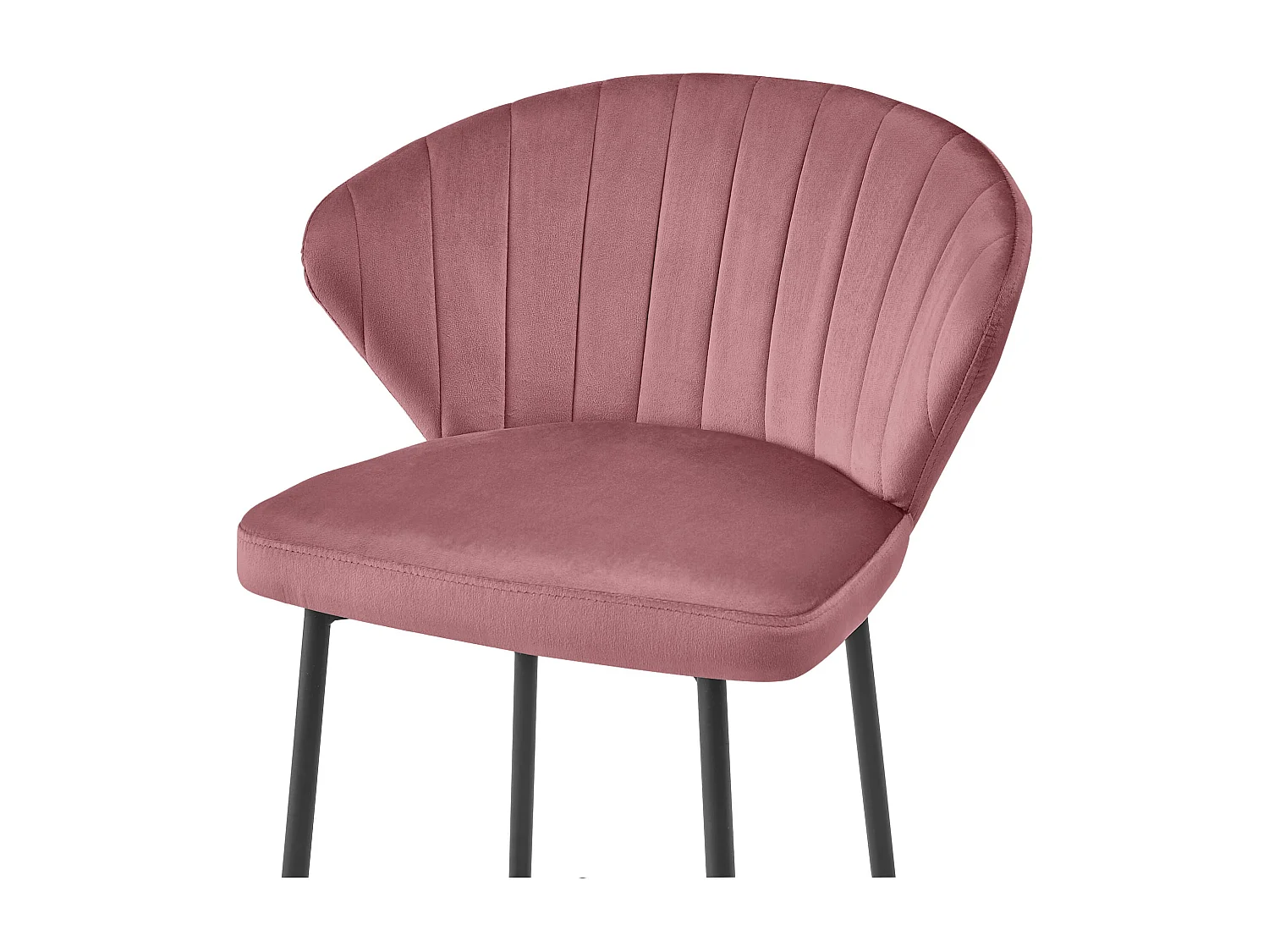 Sgabello Valora GATTA in velluto rosa scuro, design moderno per cucina x3