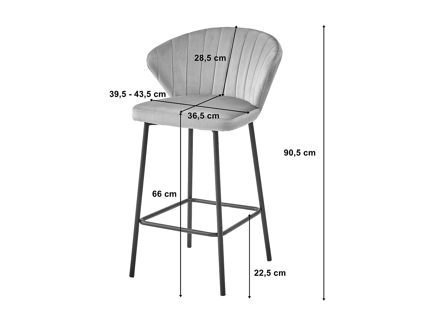 Tabouret Valora GATTA en velours rose foncé, design moderne pour la cuisine (x3)