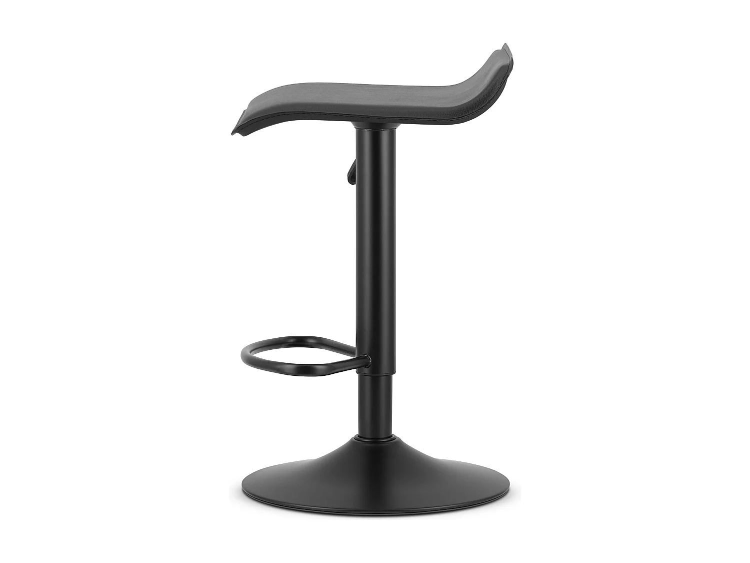 Tabouret pivotant Valora YERR en similicuir noir réglable