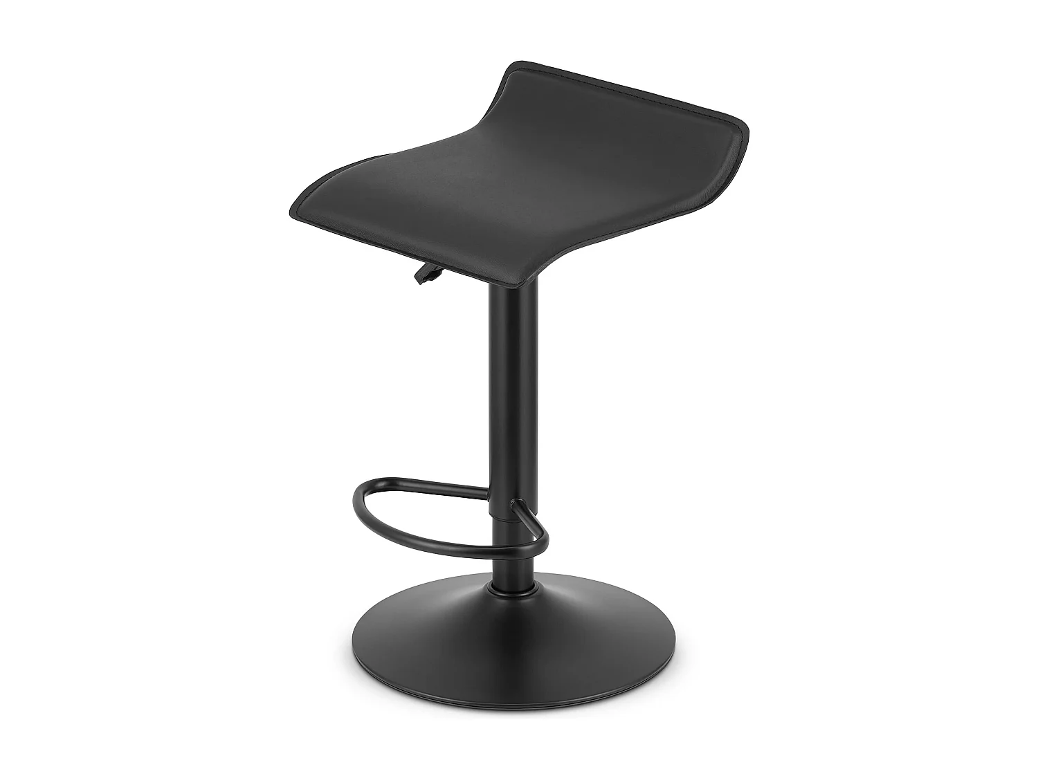 Tabouret pivotant Valora YERR en similicuir noir réglable
