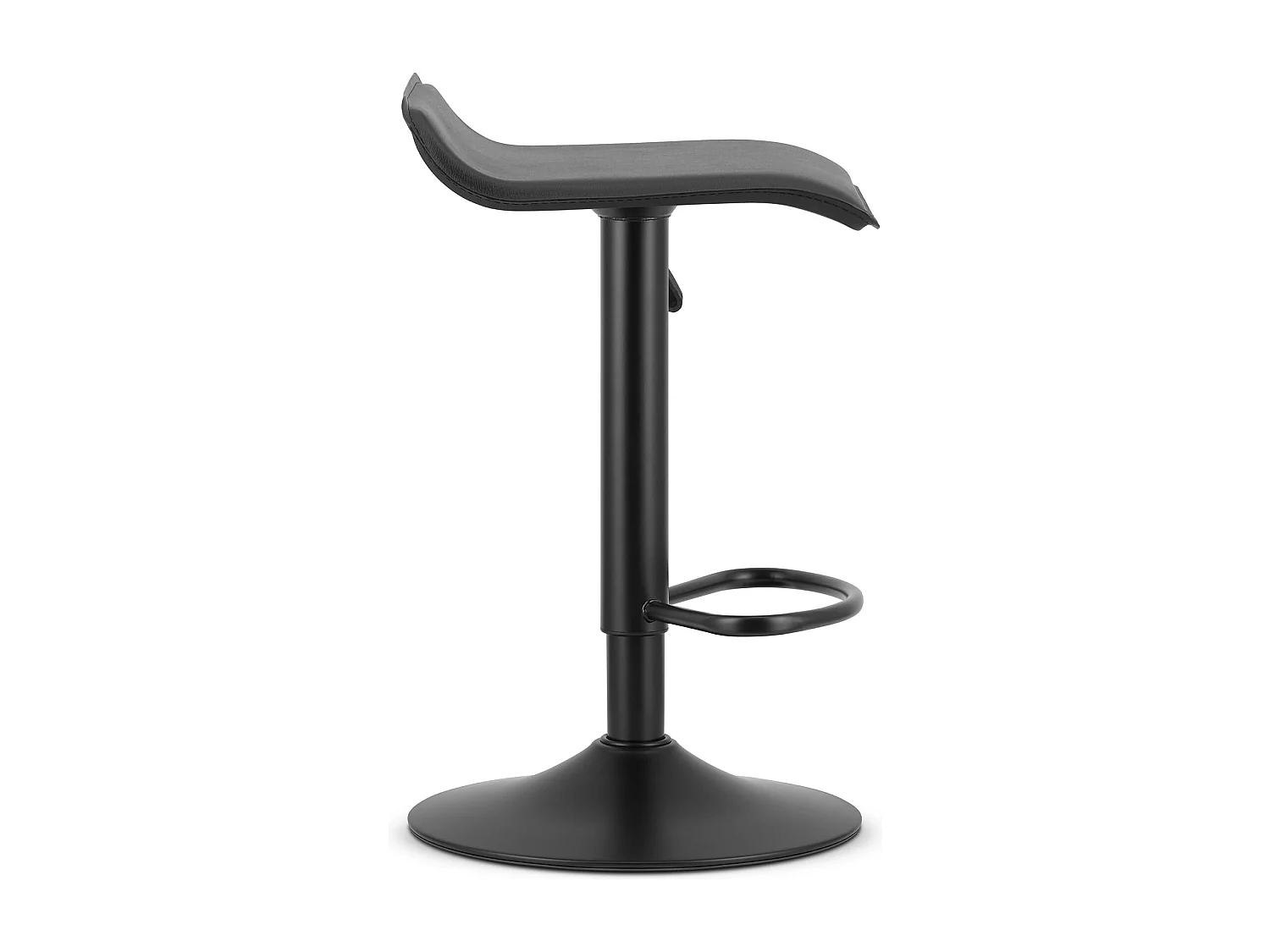 Tabouret pivotant Valora YERR en similicuir noir réglable