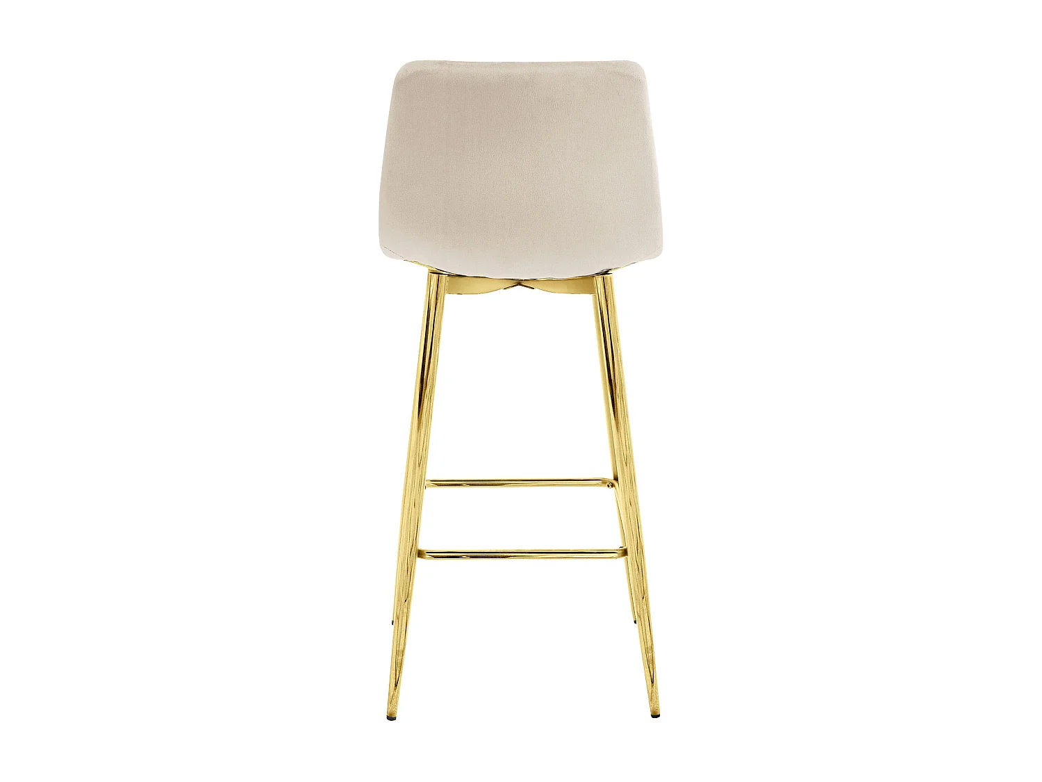 Tabouret Valora TEOTO Beige Velours Pieds Dorés pour Cuisine x4