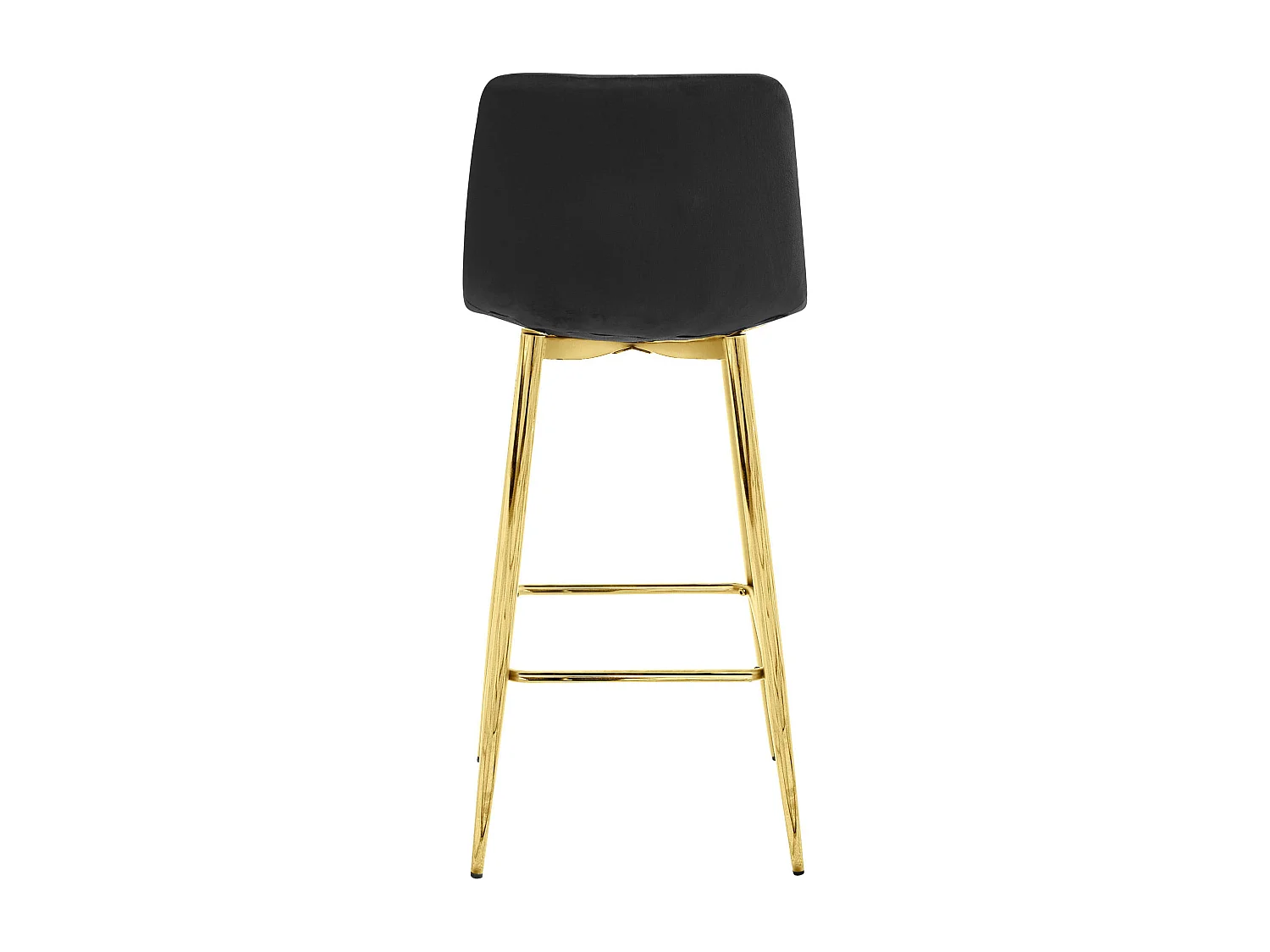 Valora KODA STOOL Barhocker aus schwarzem Samt, modernes Design (2 Stück)