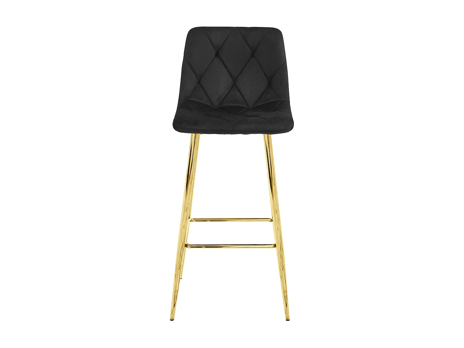 Tabouret Valora KODA en velours noir, design moderne (x2)