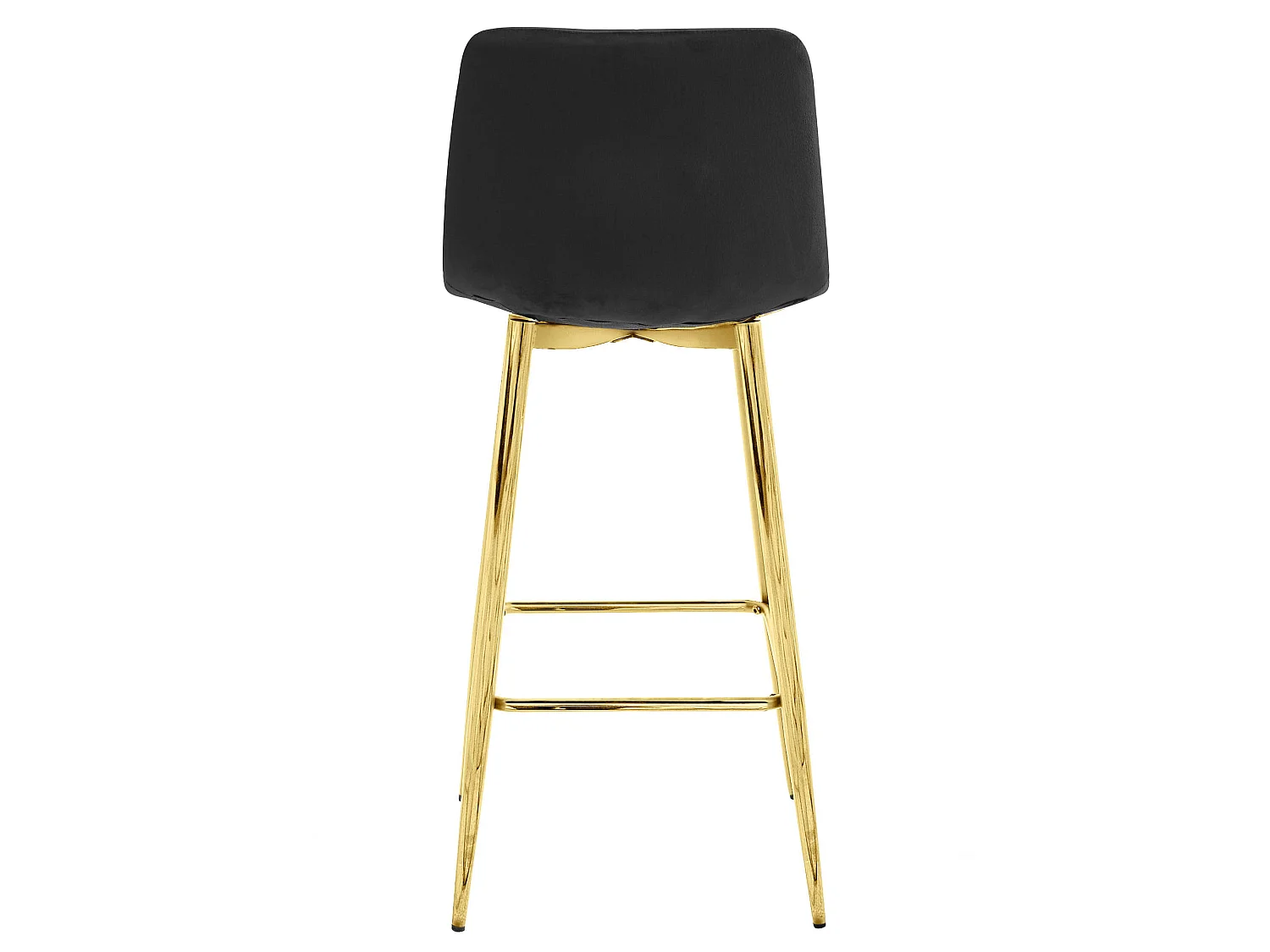 Tabouret Valora KODA en velours noir, design moderne (x2)