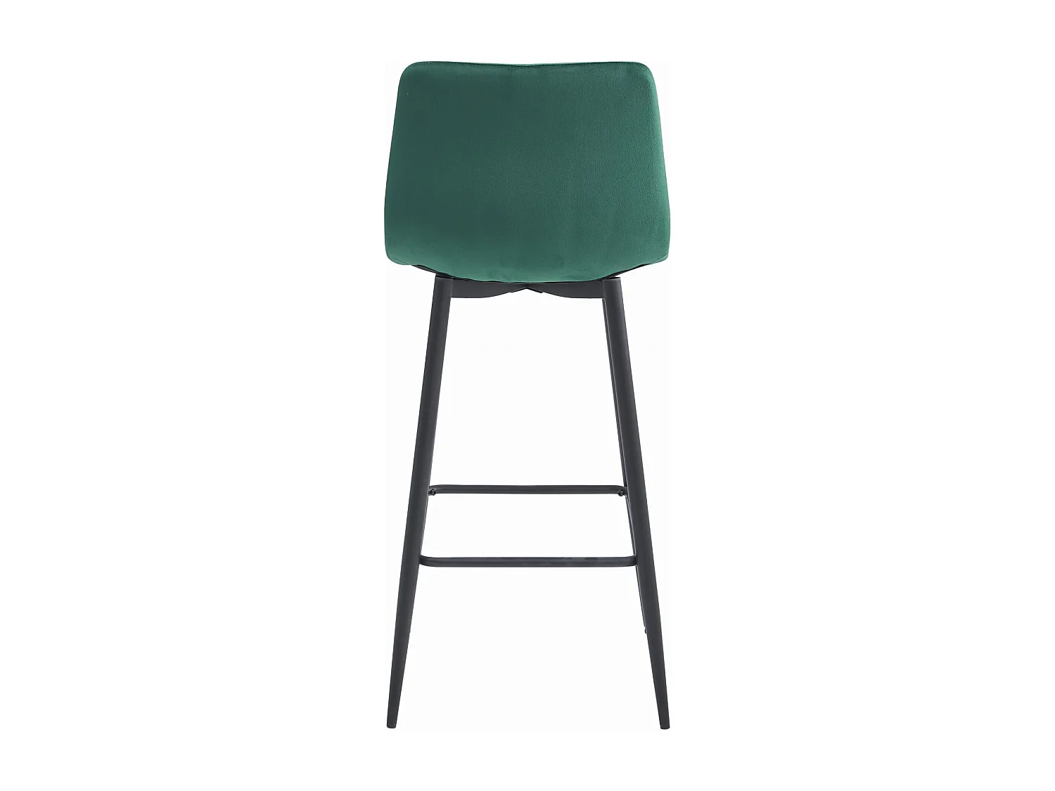 Tabouret Valora KODA, velours vert foncé, pieds noirs x3