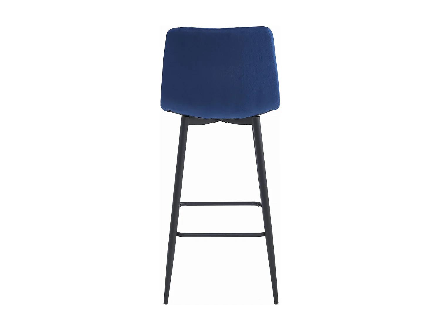 Tabouret Valora KODA, velours bleu marine, pieds noirs x3