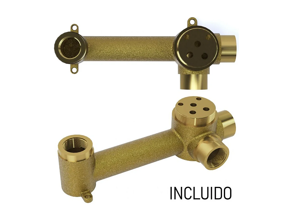 Grifo de lavabo empotrado ASTANA oro mate Dorado