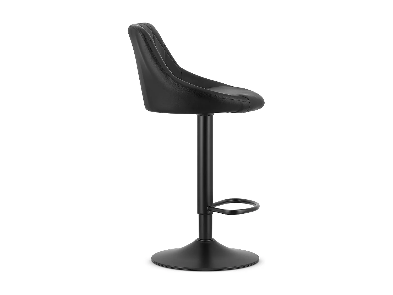 Tabouret pivotant Valora DAKA en similicuir noir réglable