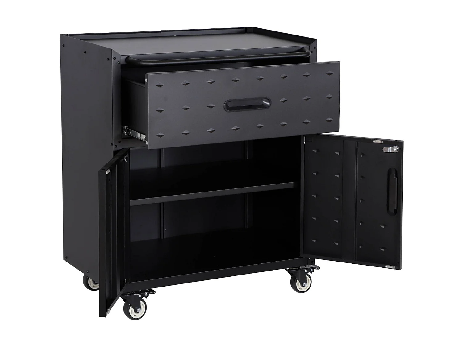 Mueble bajo de almacenamiento para garaje con 1 cajón y 2 puertas