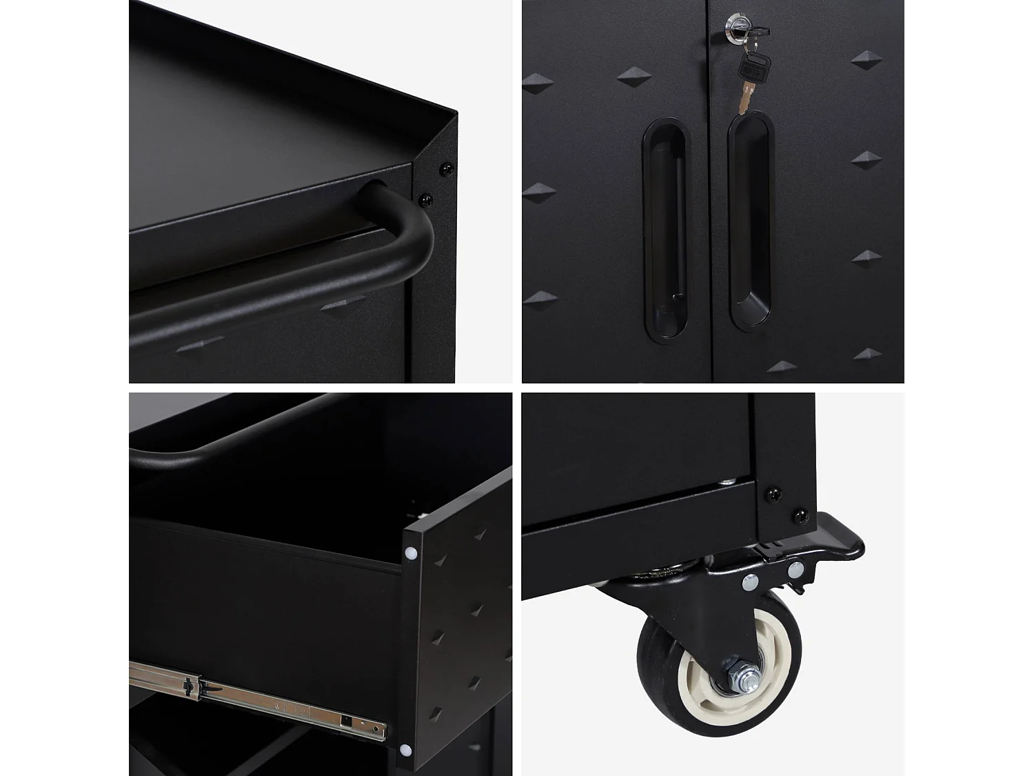 Mueble bajo de almacenamiento para garaje con 1 cajón y 2 puertas