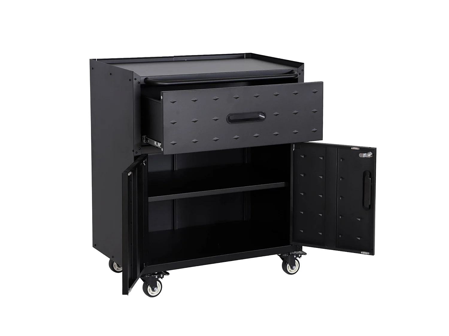 Mueble bajo de almacenamiento para garaje con 1 cajón y 2 puertas