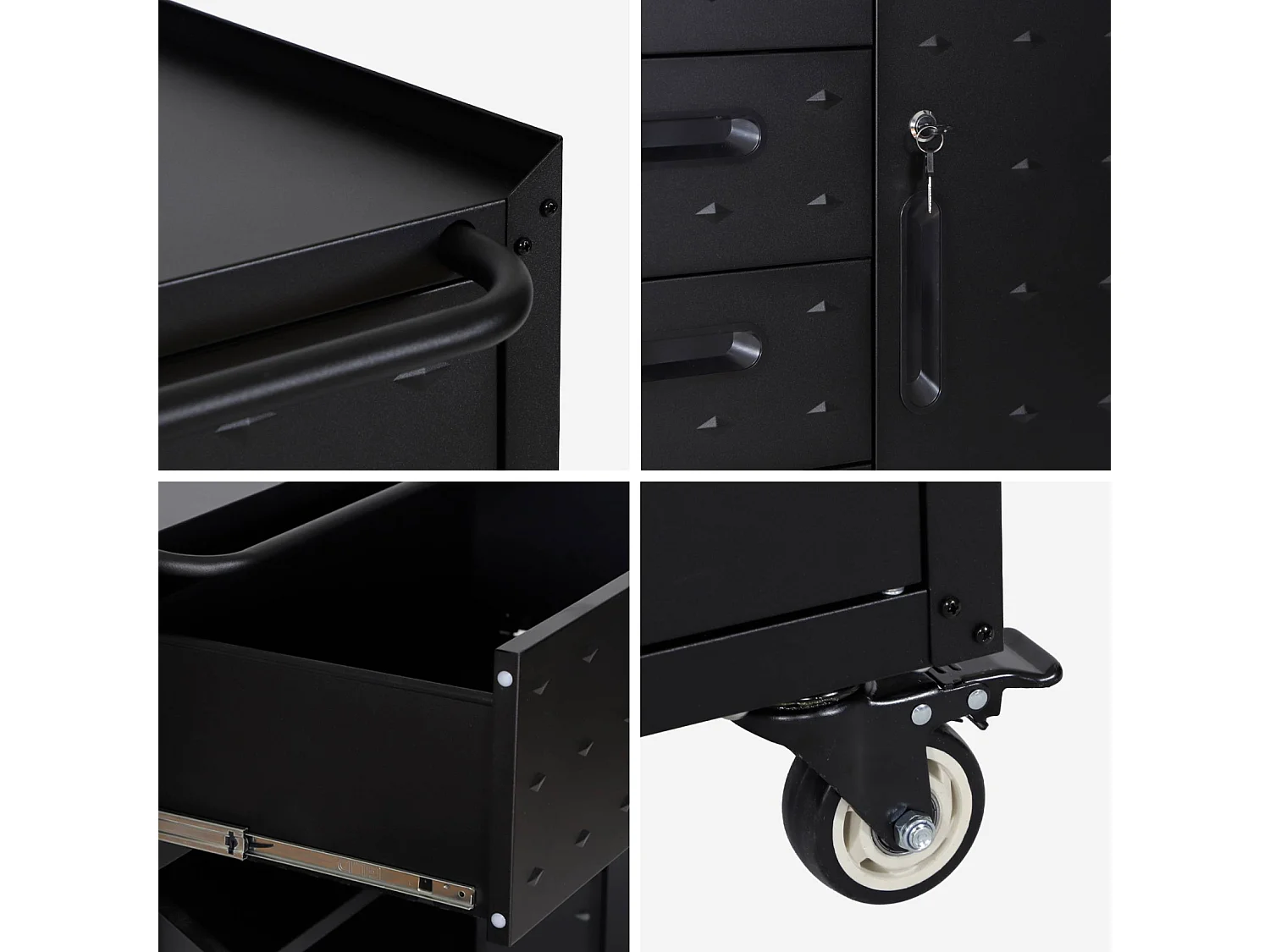 Mueble bajo de almacenamiento para garaje con 4 cajones y una puerta