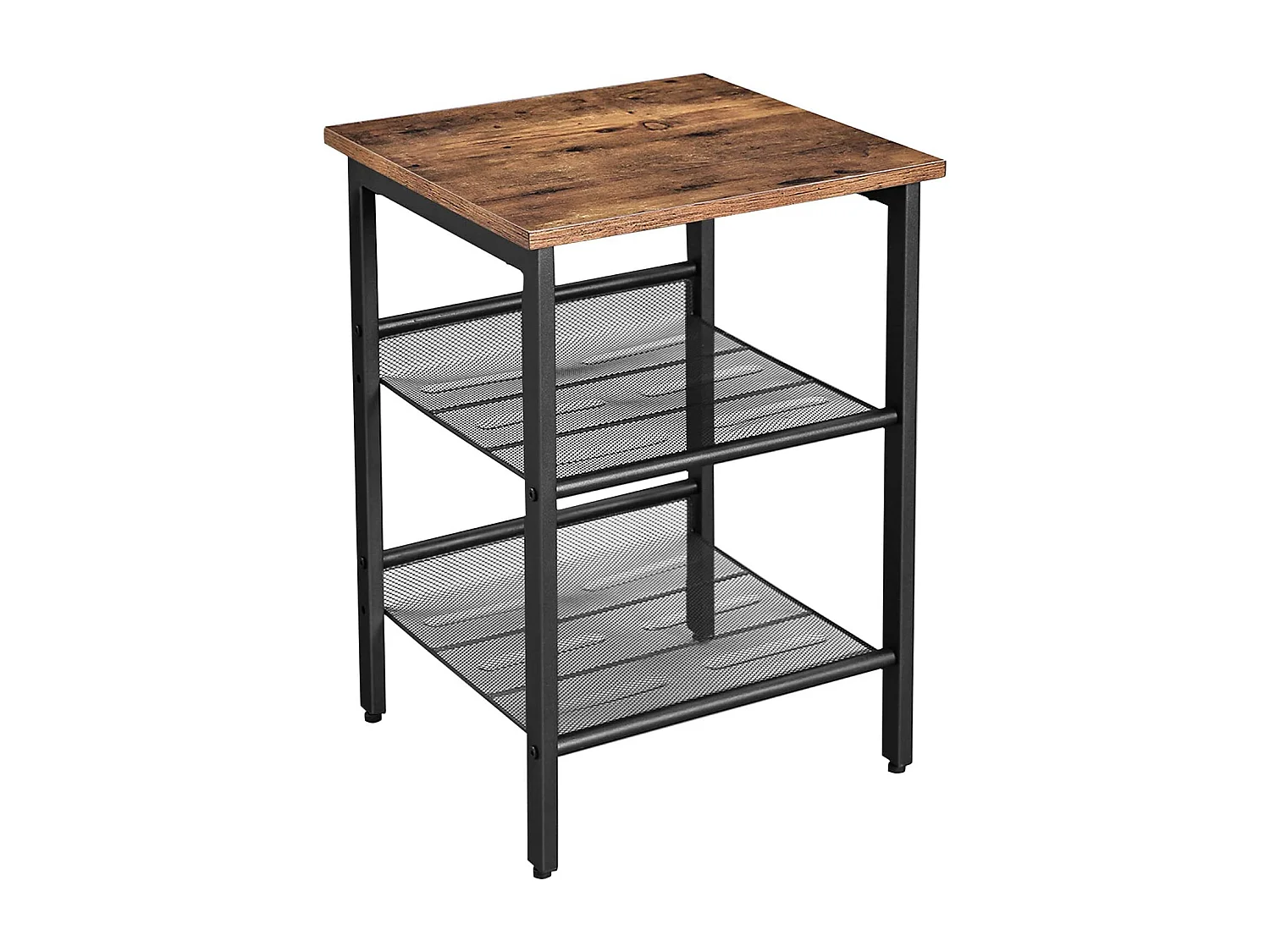 Stolik kawowy Valora Table Cabinet Rustic Brown Black Płyta wiórowa Stal