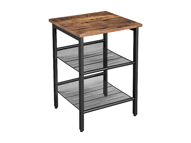 Stolik kawowy Valora Table Cabinet Rustic Brown Black Płyta wiórowa Stal