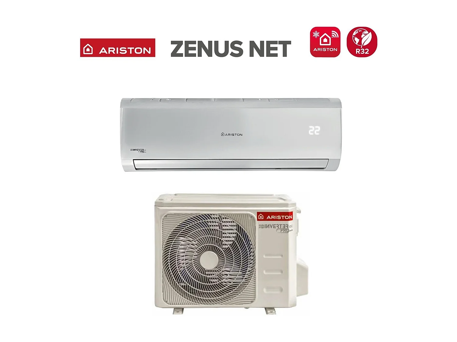 Condizionatore Ariston 12000 Btu Zenus Net 35 R-32 Wi-Fi Integrato