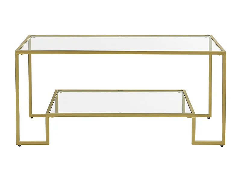 Valora Couchtisch mit goldener Glasplatte für das Wohnzimmer
