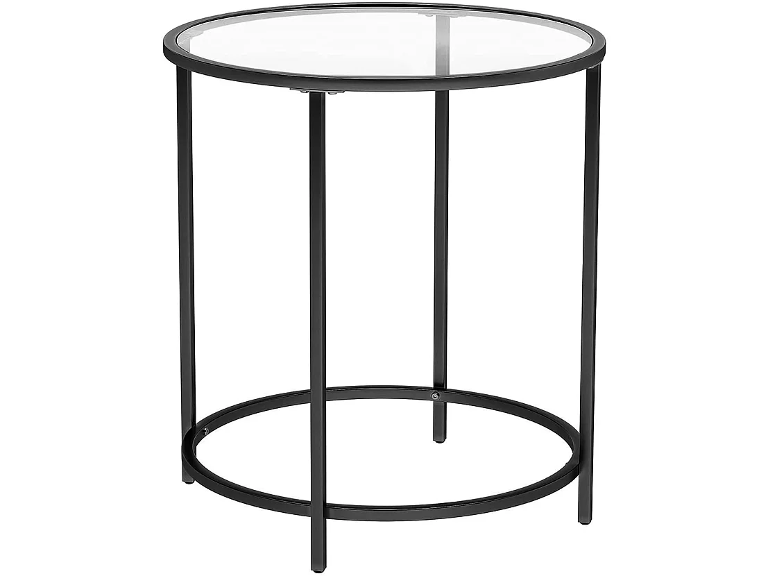 Valora TABLE RONDE Table basse avec plateau en verre pour salon