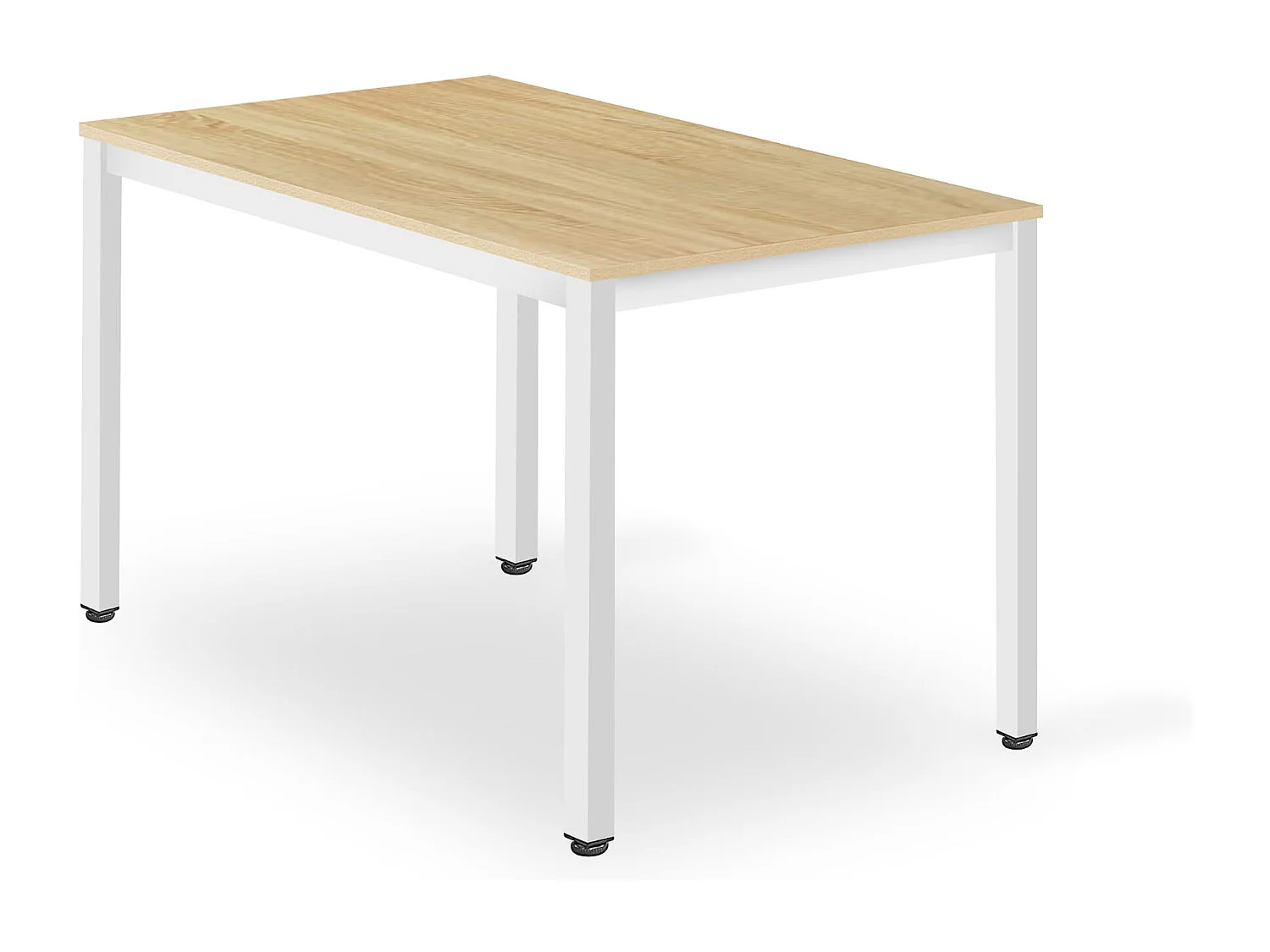 Stół Valora ROVA z dębowymi, białymi nogami, w nowoczesnym stylu do jadalni