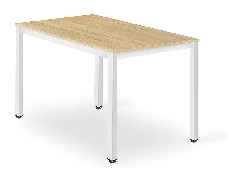 Stół Valora ROVA z dębowymi, białymi nogami, w nowoczesnym stylu do jadalni