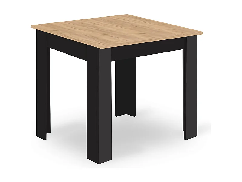 Valora NP 80X80 Artisan Tafel Modern Design Zwarte Poten