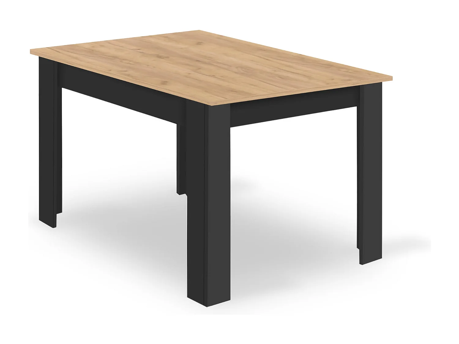Table Valora NP 120X80 Artisan, design moderne, pieds noirs
