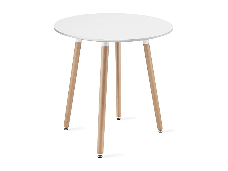 Table ronde Valora KAMI, pieds en hêtre blanc, 60 cm