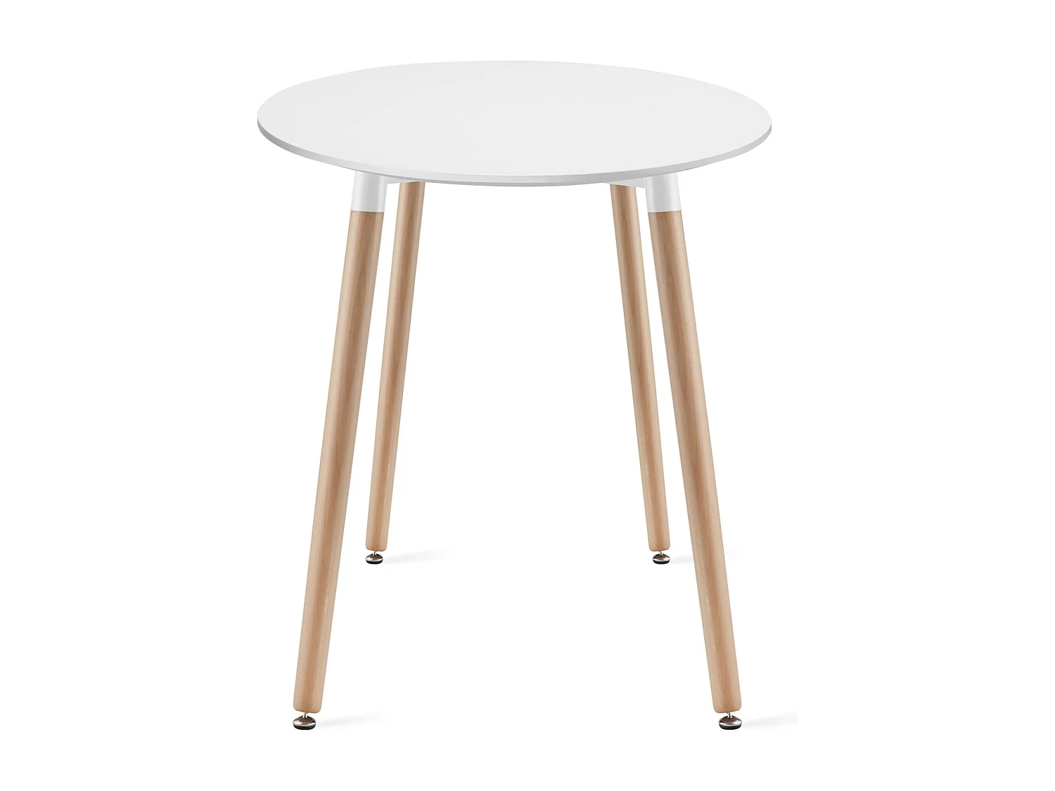 Table ronde Valora KAMI, pieds en hêtre blanc, 60 cm