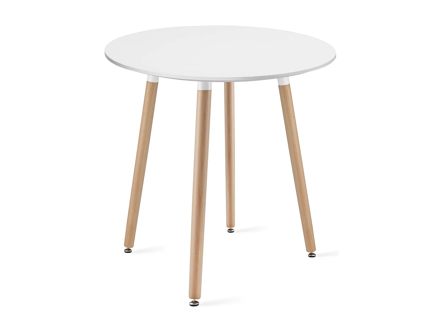 Table ronde Valora KAMI, pieds en hêtre blanc, 60 cm