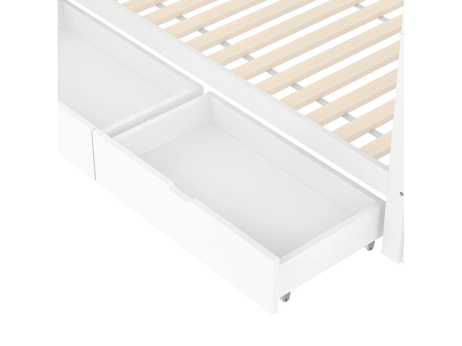 Beliche infantil 90x200 cm branco com escada, prateleira, 2 gavetas, grades de proteção altas, certificado EN747-1 – seguro e prático