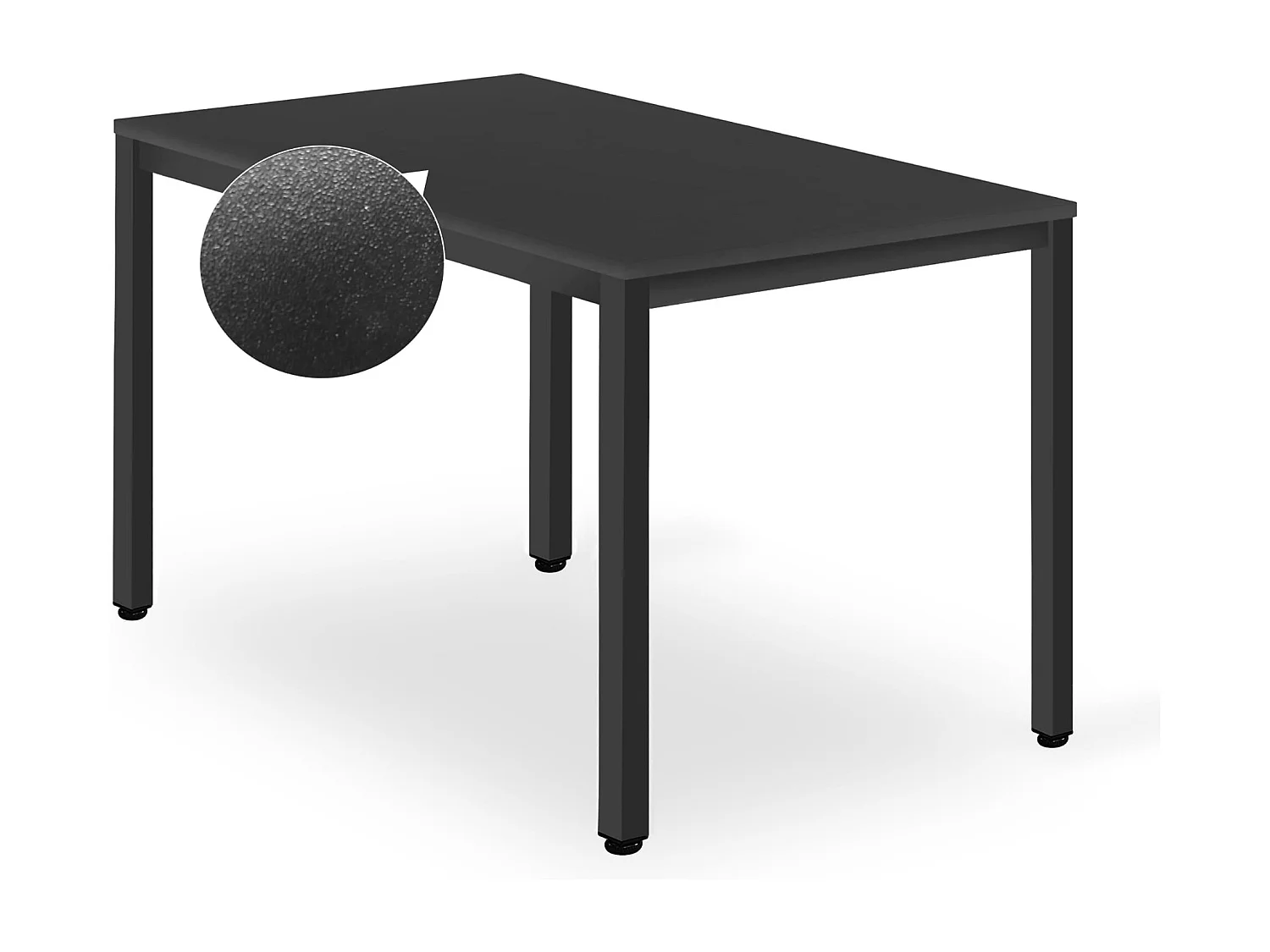 Tavolo Valora ROVA in metallo nero stile moderno per sala da pranzo
