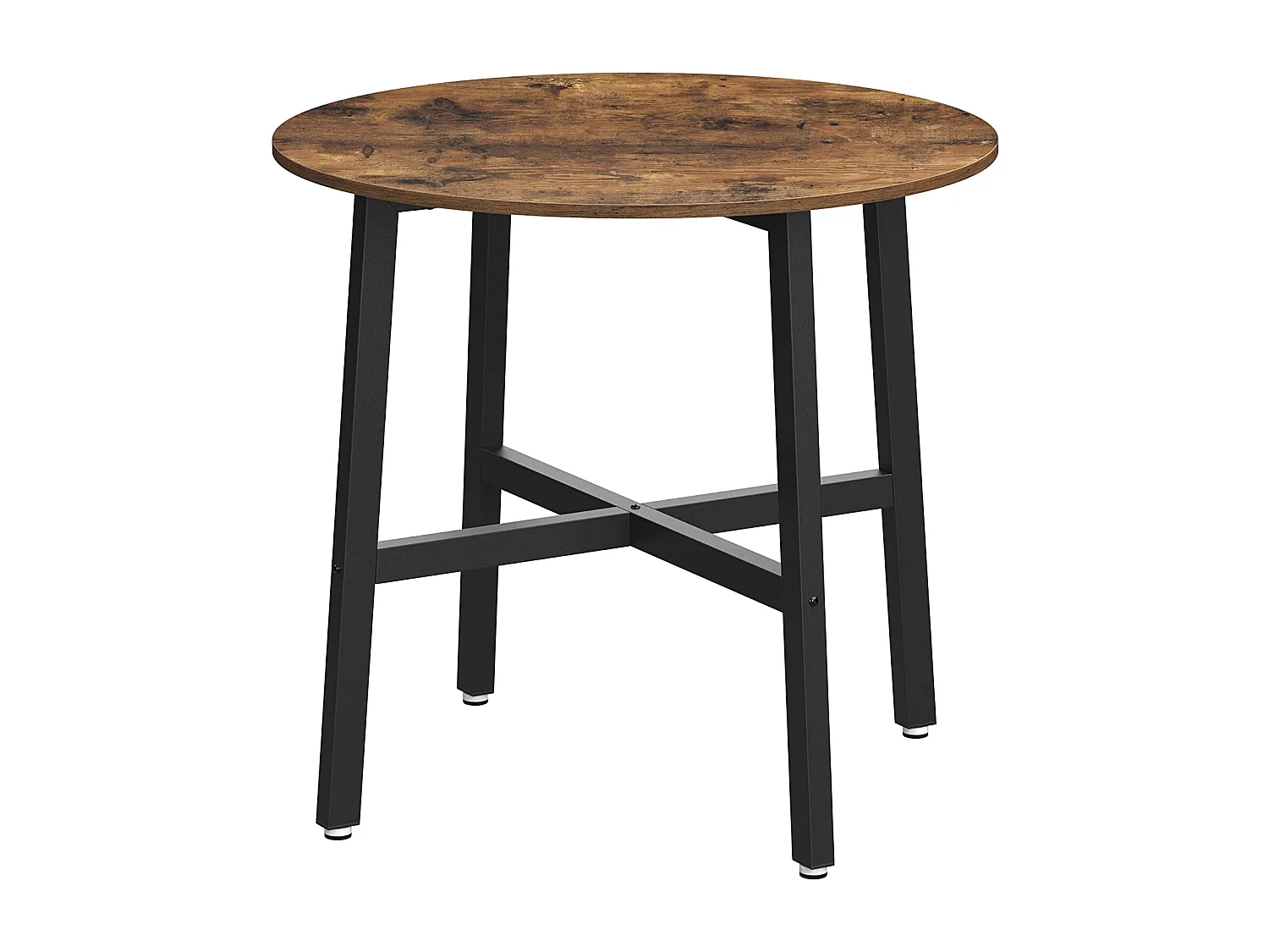 Table ronde Valora en acier brun rustique, 80 x 75 cm