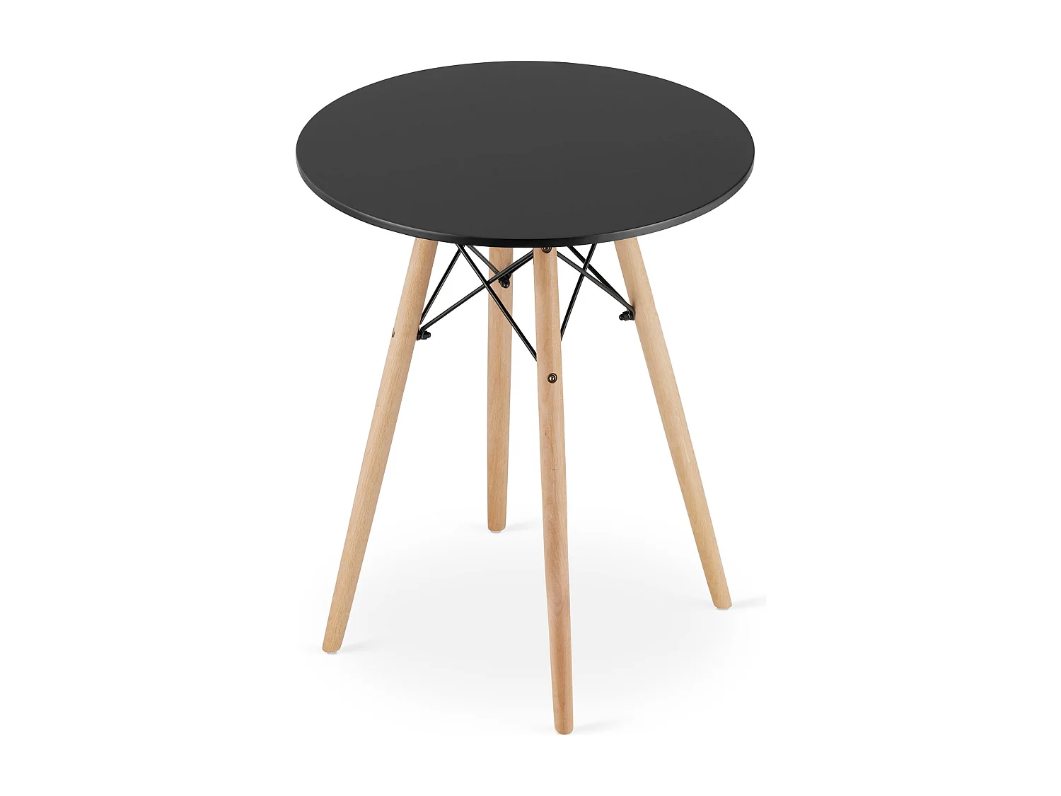 Valora KOVA OKRĄGŁY STÓŁ Nowoczesny czarny MDF do jadalni