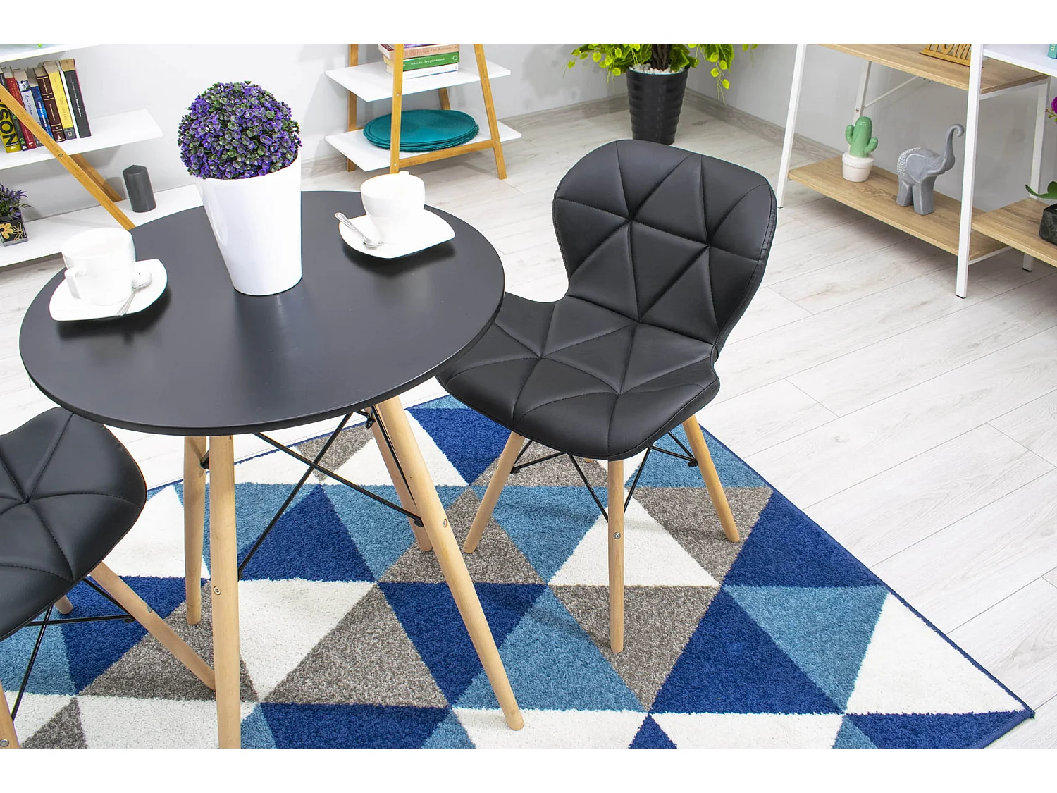 Valora KOVA OKRĄGŁY STÓŁ Nowoczesny czarny MDF do jadalni