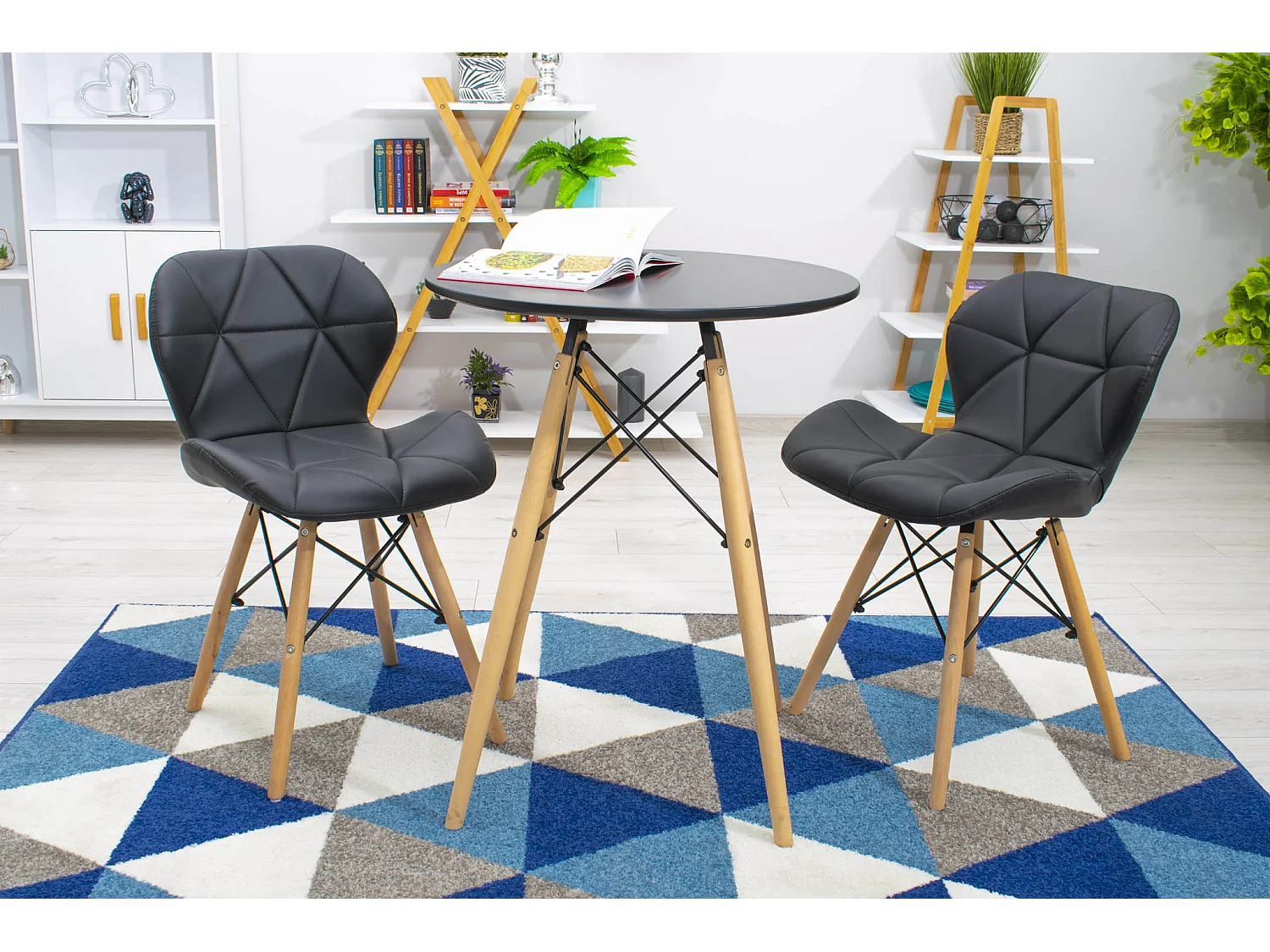 Valora KOVA OKRĄGŁY STÓŁ Nowoczesny czarny MDF do jadalni