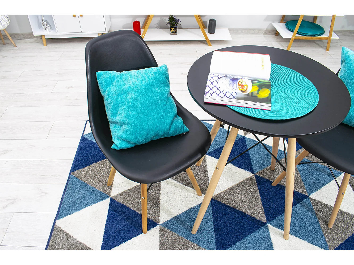 Valora KOVA OKRĄGŁY STÓŁ Nowoczesny czarny MDF do jadalni