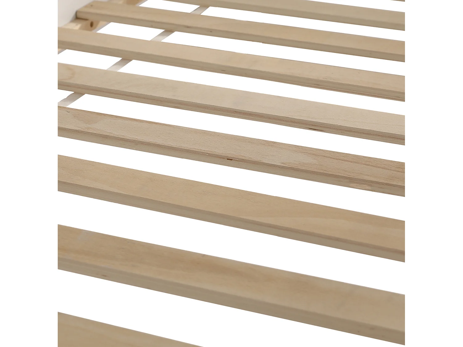Lit mezzanine 90x200 cm blanc et bois pour enfant, avec escalier droit 3 marches, toboggan et étagère amovible – Lit sûr et ludiq