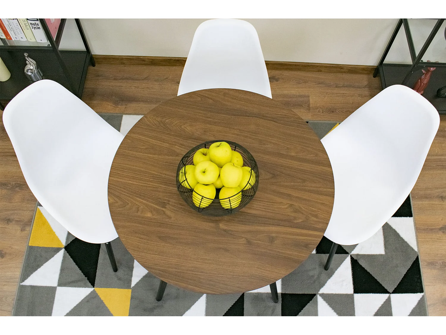 Table ronde Valora KOVA en MDF frêne foncé, 80 cm