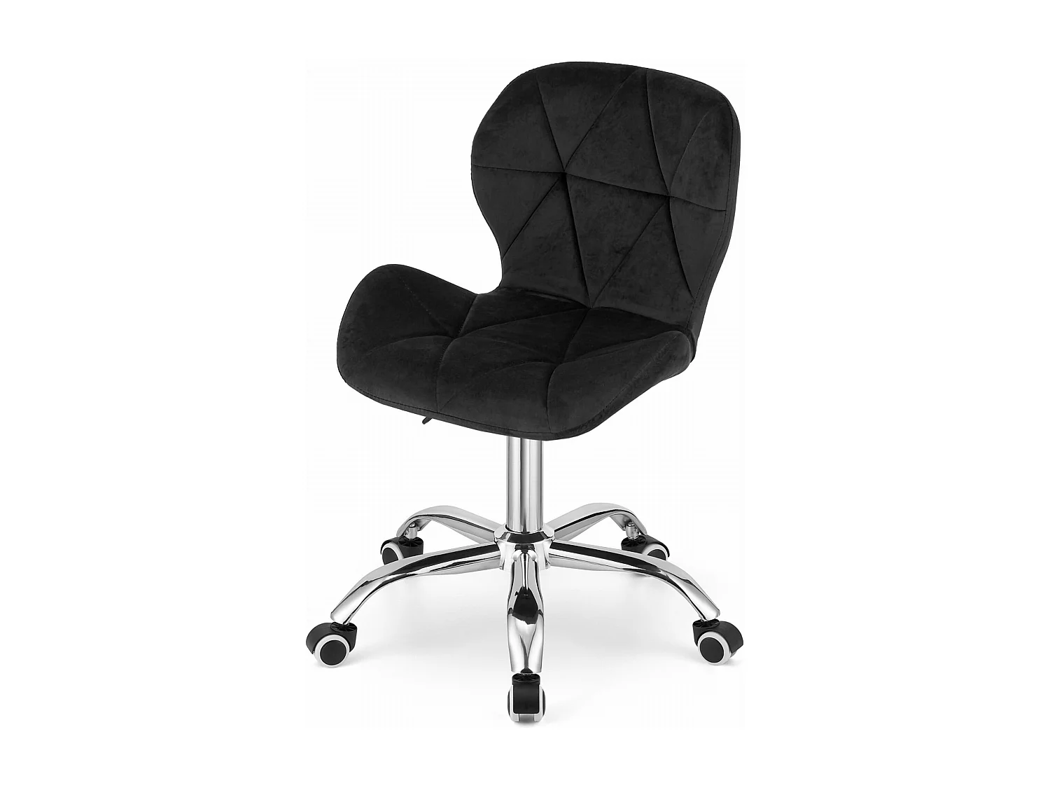 Fauteuil pivotant ergonomique Valora AVOLA en velours noir pour bureau