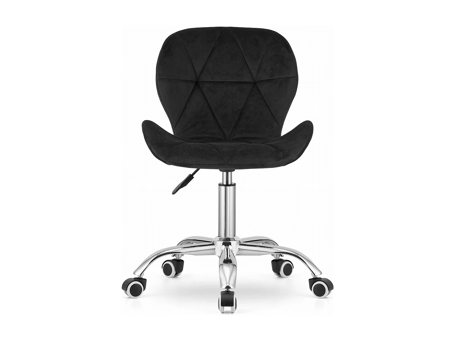 Fauteuil pivotant ergonomique Valora AVOLA en velours noir pour bureau