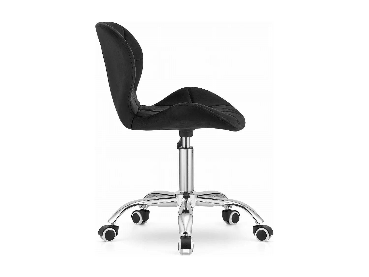 Fauteuil pivotant ergonomique Valora AVOLA en velours noir pour bureau
