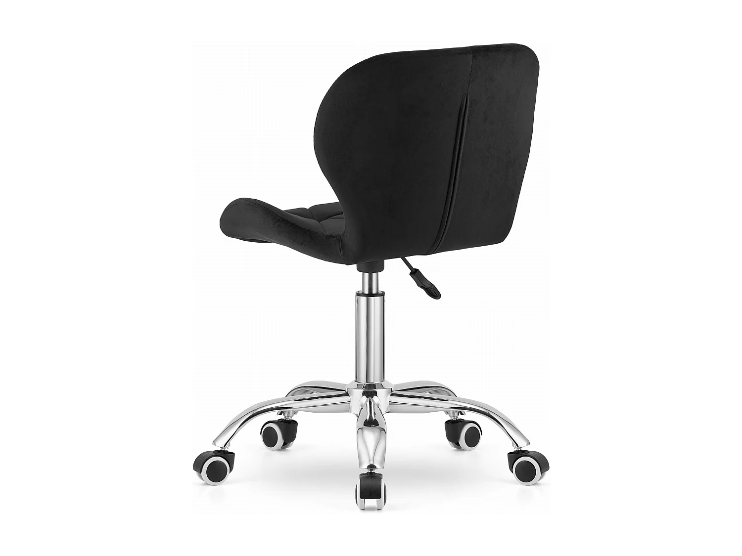 Fauteuil pivotant ergonomique Valora AVOLA en velours noir pour bureau