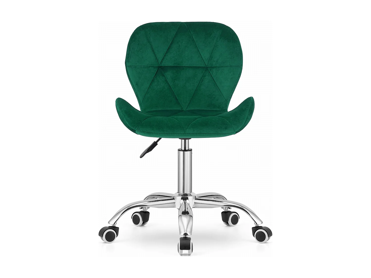 Fauteuil pivotant en velours vert Valora AVOLA ergonomique pour le bureau