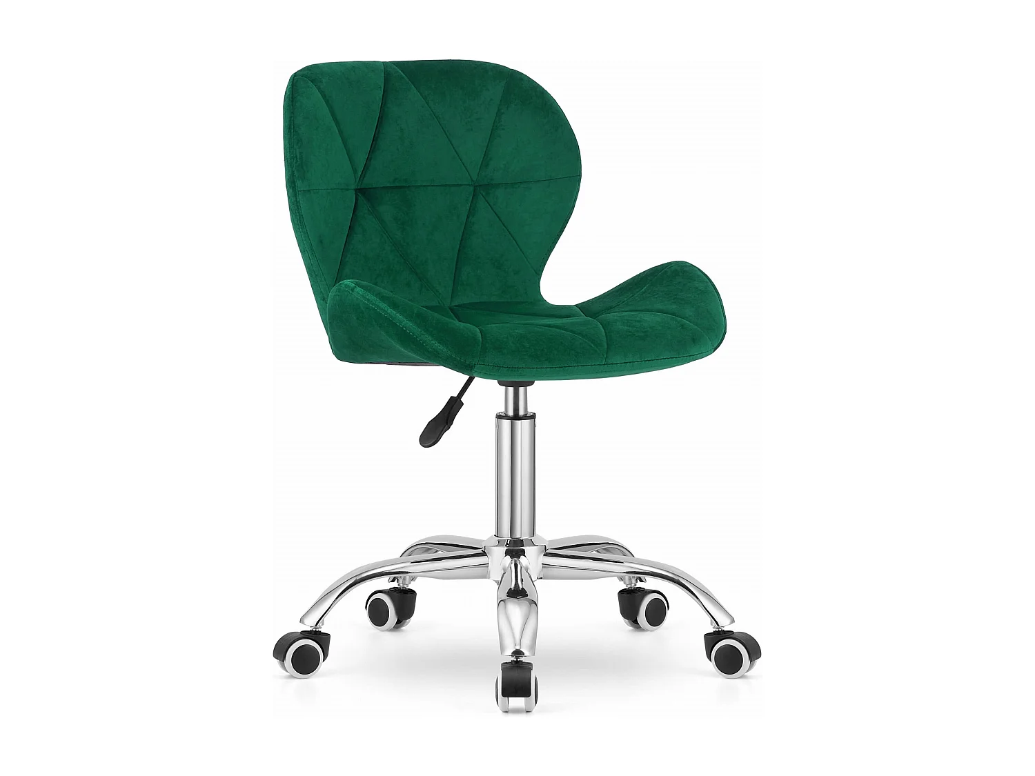 Fauteuil pivotant en velours vert Valora AVOLA ergonomique pour le bureau