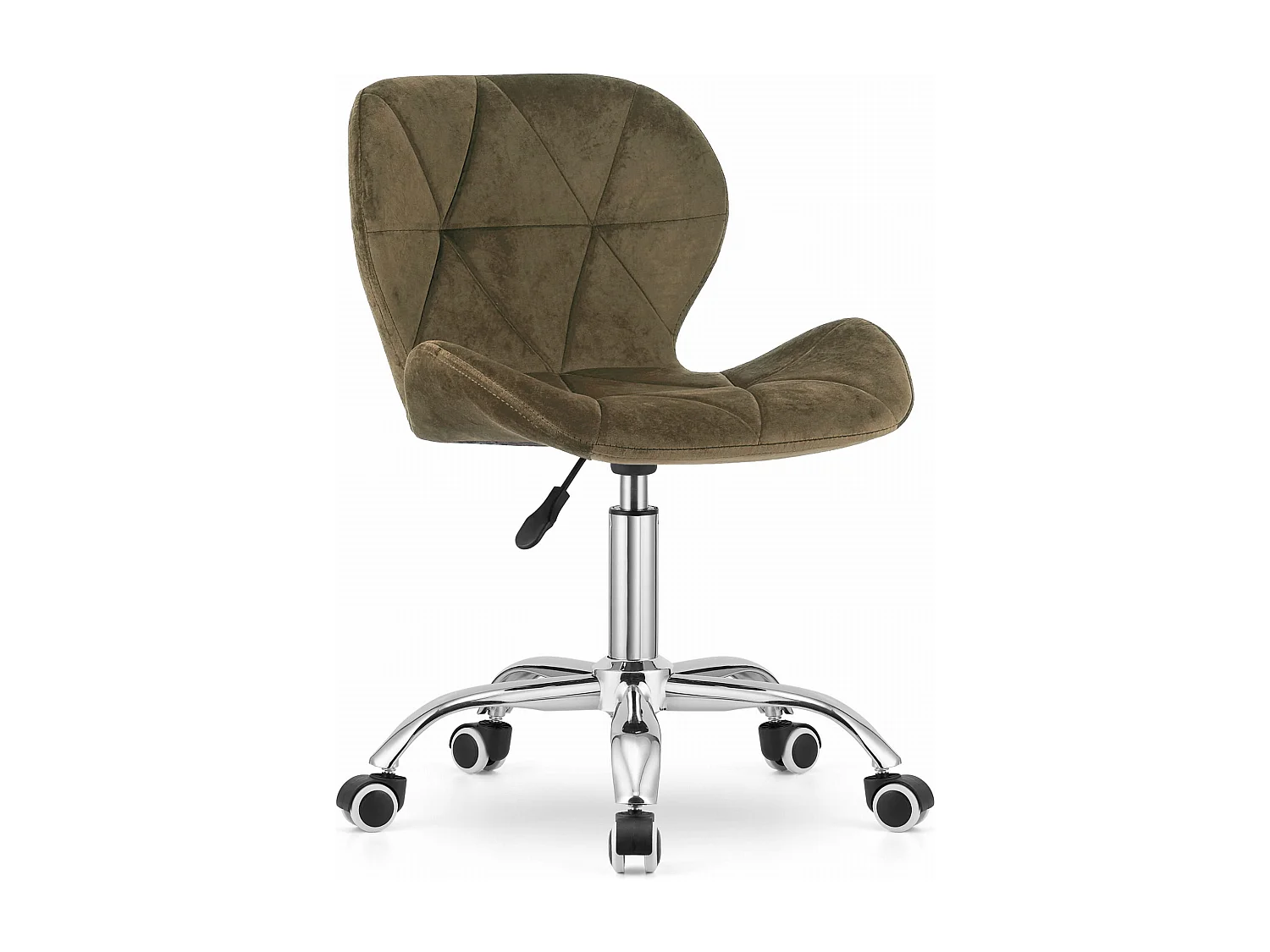 Fauteuil pivotant ergonomique Valora AVOLA en velours marron pour bureau