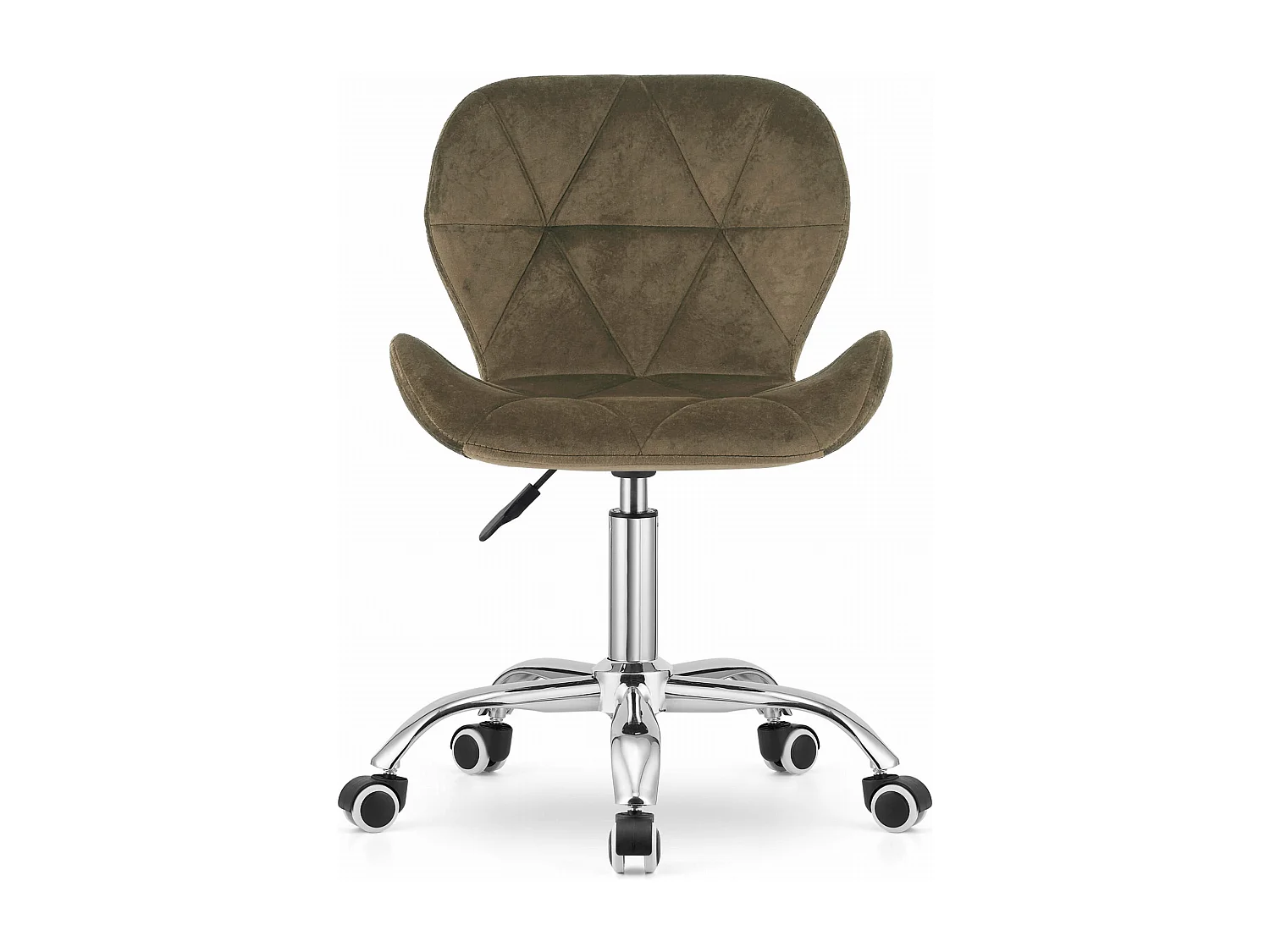 Fauteuil pivotant ergonomique Valora AVOLA en velours marron pour bureau