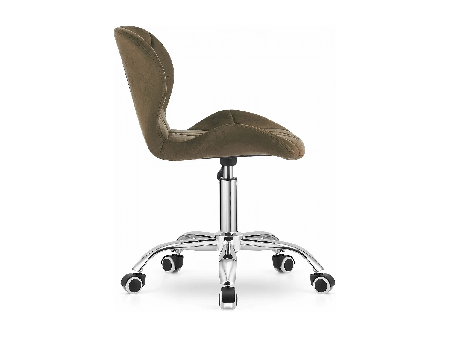 Fauteuil pivotant ergonomique Valora AVOLA en velours marron pour bureau