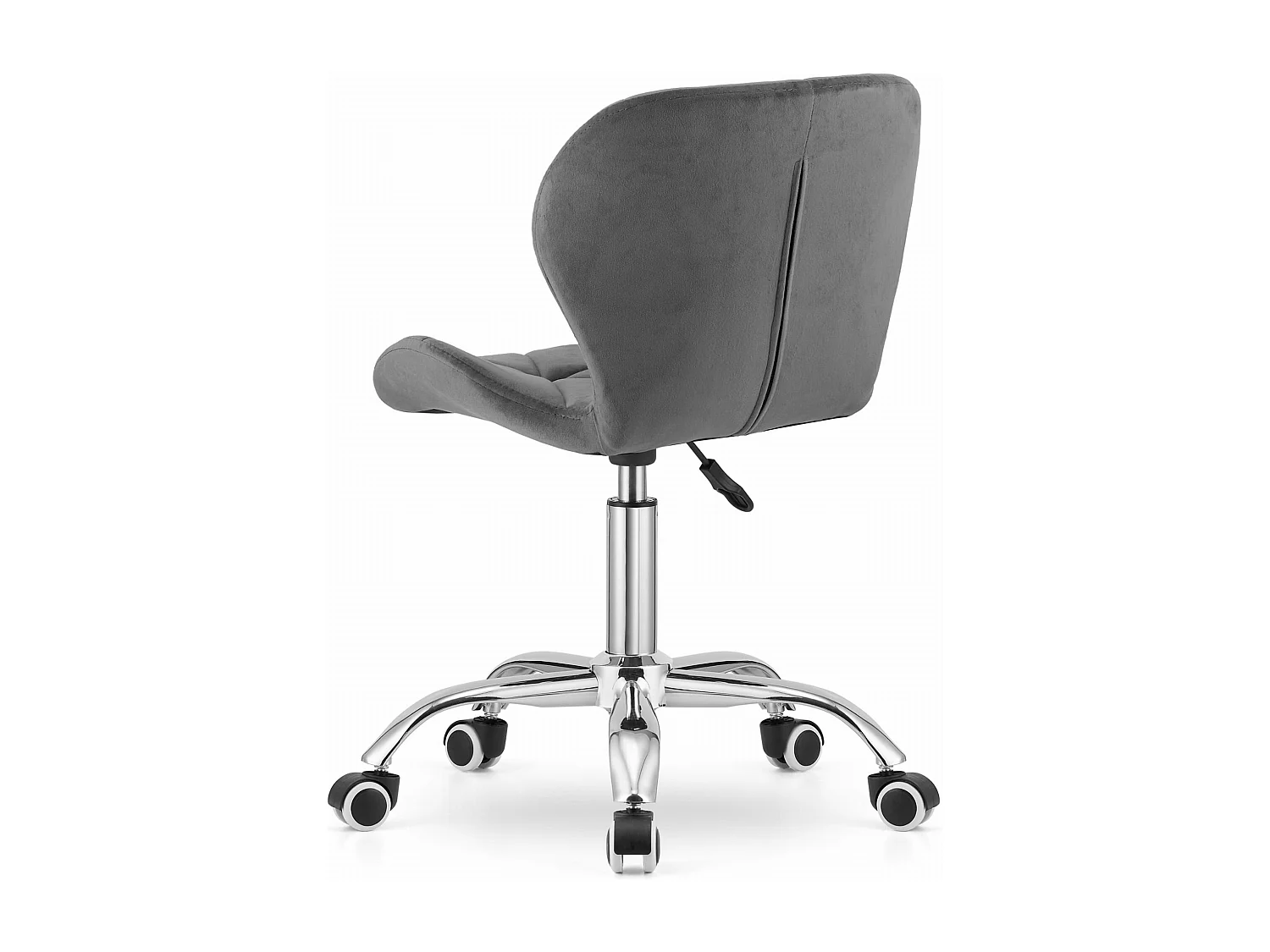 Sedia girevole in velluto Valora AVOLA grigio scuro, design ergonomico